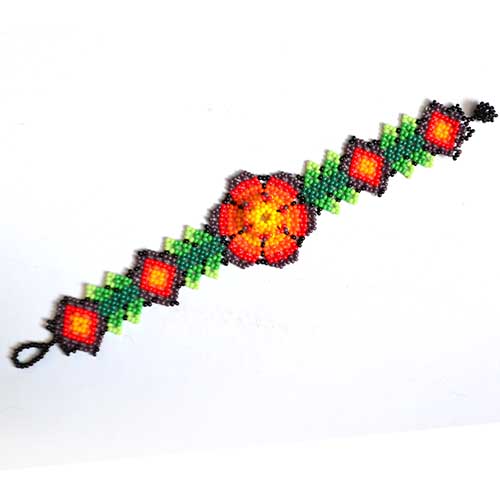 Artesania huichol - Pulsera de chaquira